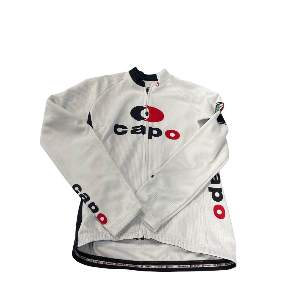 Capo GS (Gruppo Supportivo) Mens white black Full Zip Jersey SKU 9506
